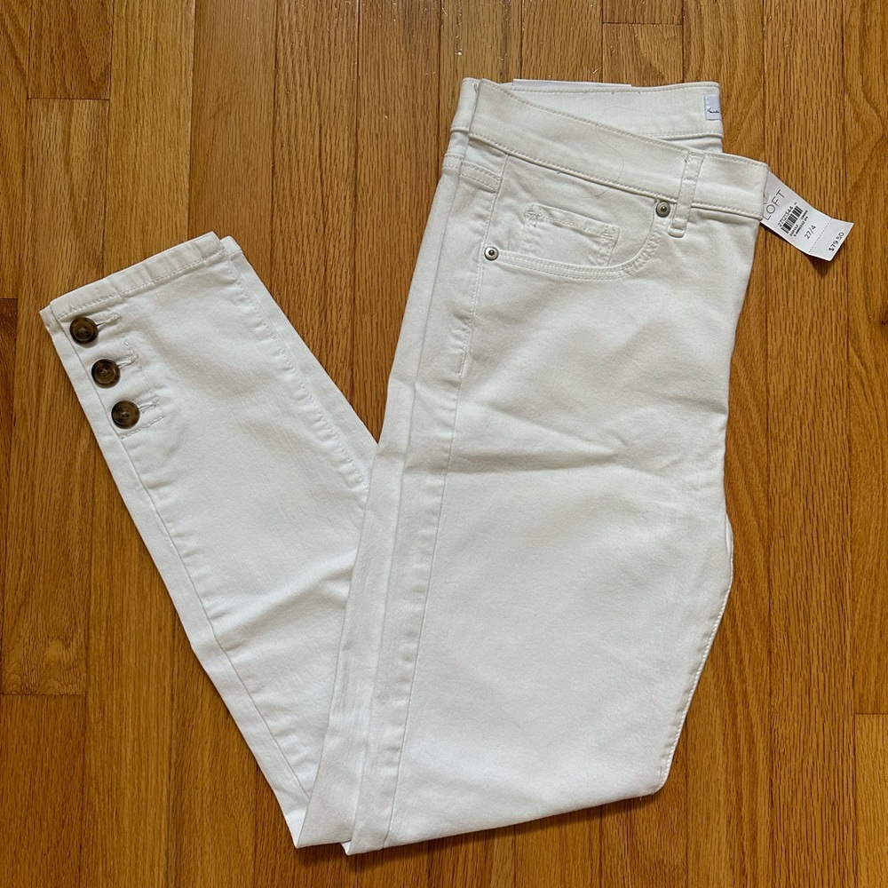 New Loft white pants size 27/4